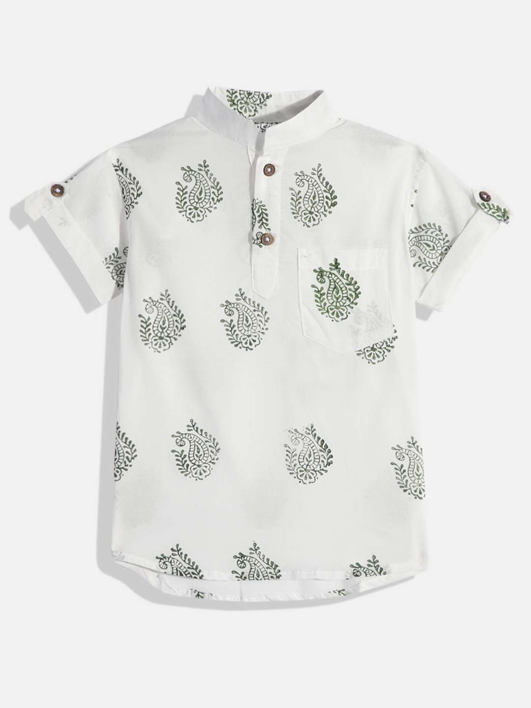 White Premium Quality Casual Wear Shirt For Boys - Image 2