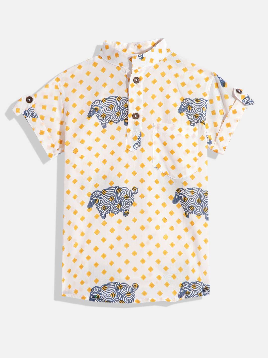 Off White Premium Quality Casual Wear Shirt For Boys - Image 2