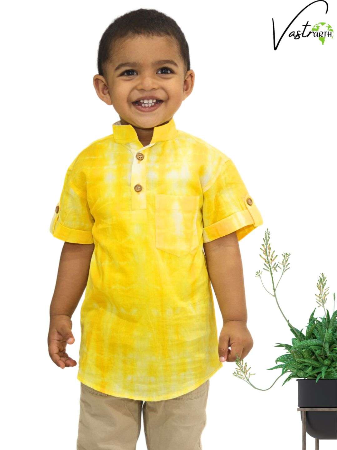 Yellow Premium Quality Casual Wear Shirt For Boys