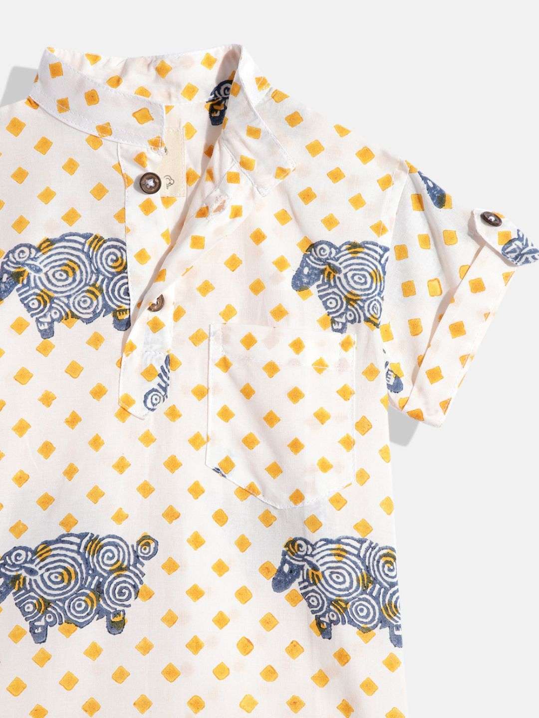 Off White Premium Quality Casual Wear Shirt For Boys - Image 4